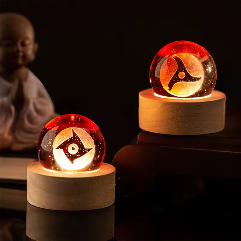 Naruto Sharingan Crystal Ball Set – 7pcs LED Light Display - High Quality Collectible Buy Online at Anime Weebs - View 3