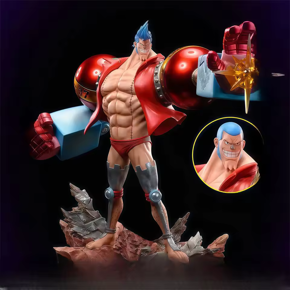 One Piece - Franky GK Statue | 28cm Double-Head PVC Figure Premium Buy Online at Anime Weebs