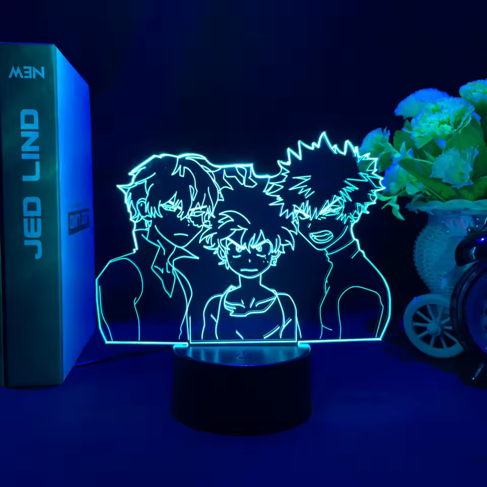 My Hero Academia - Night Light – Midoriya & Bakugou 3D LED Lamp Anime Merchandise Buy Online at Weebs