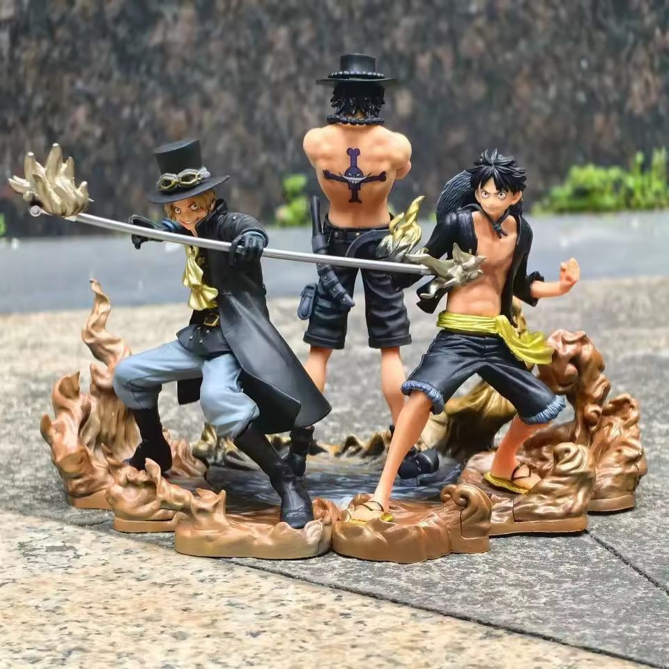 One Piece - Luffy, Sabo & Ace Figure Set – 14-17cm PVC Collectibles Anime Merchandise Buy Online at Weebs