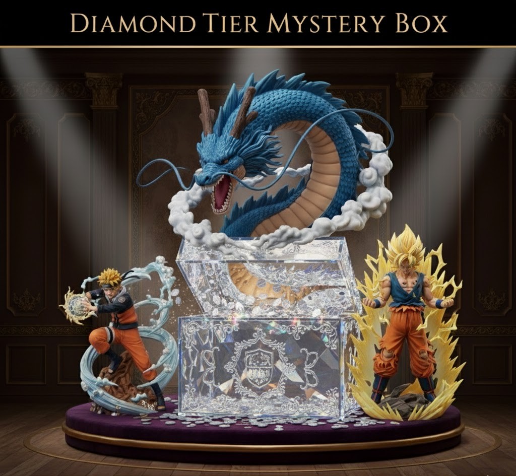Diamond Tier Anime Mystery Box - 6+ Ultra Premium Collectibles Worth £300-400